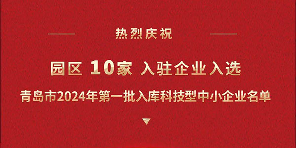 园区10家入驻企业入选青岛市2024年第一批入库科